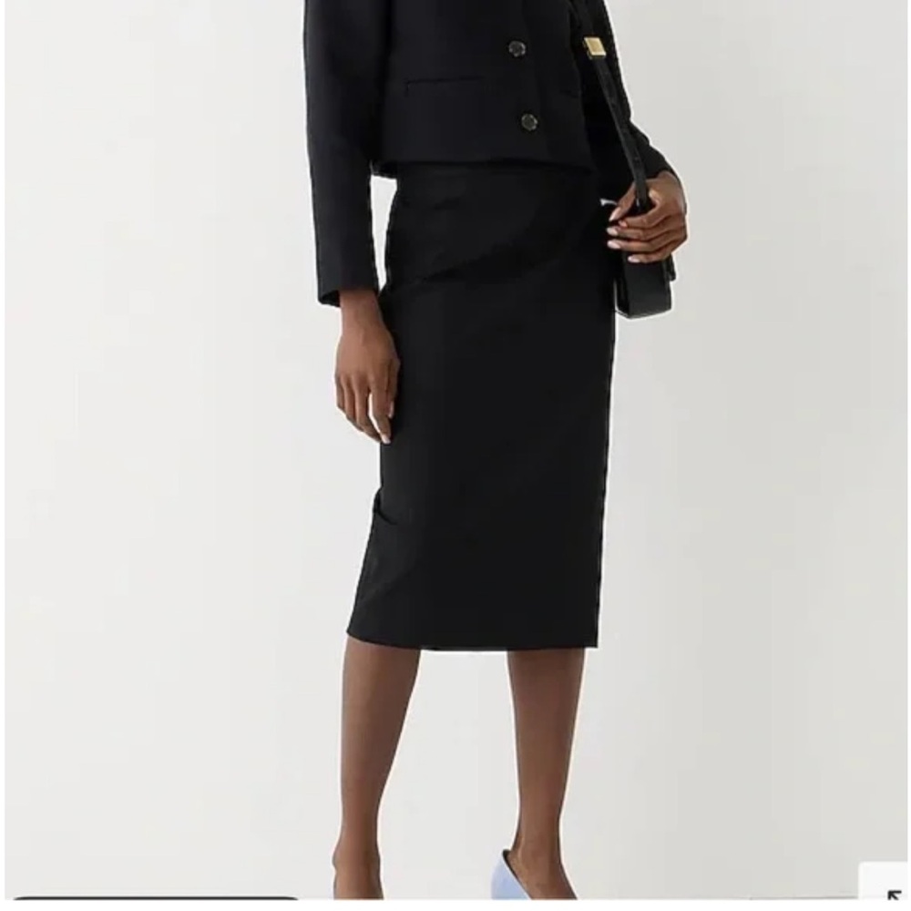 J. Crew Black Pencil Skirt